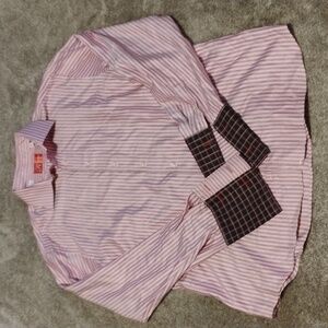 Rufus Striped Button Down Shirt With Contrast Cuffs
